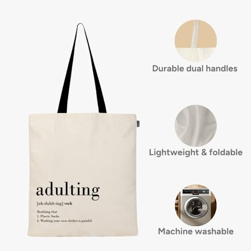 EcoRight Eco Right Canvas Reusable Cotton Tote Bag for Women  for School  Grocery  Shopping  Beach & Gifts for Womens - Image 3